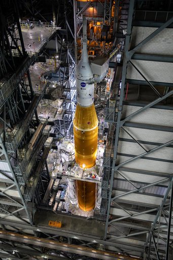 Artemis I WDR Pre-Rollout Activities - Platforms Retracted and C