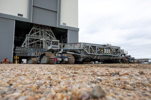 Artemis I WDR Pre-Rollout Activities - Crawler Transporter Rolls