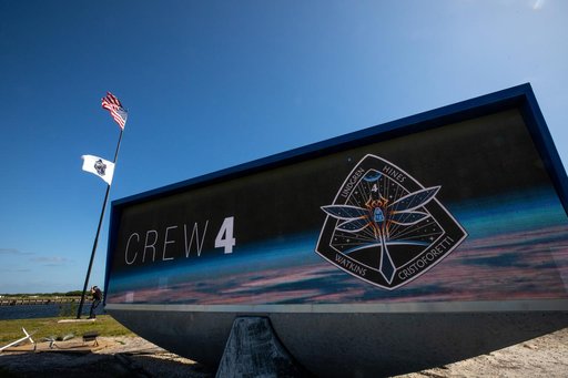 SpaceX Crew-4 Flag Raising