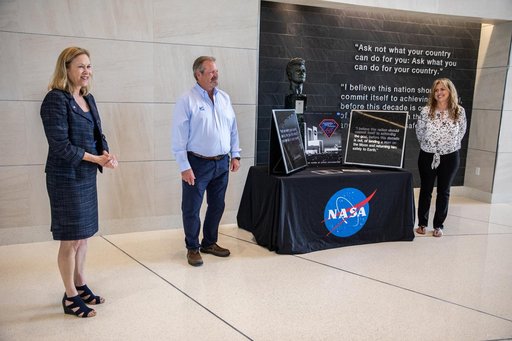 Tile Presentation to KSC Center Director Janet Petro