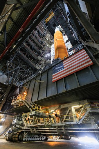 Artemis I WDR Rollout #2 - ML Elevator Shot