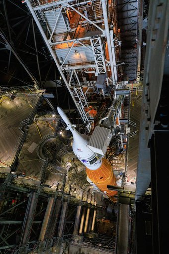 Artemis I WDR Rollout #2 - ML Elevator Shot