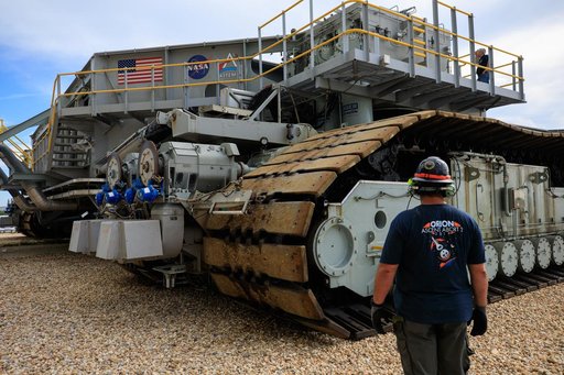 Crawler Transporter 2 Roll into VAB for Artemis I WDR Rollout &