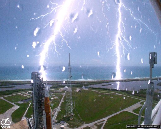 Lightning Strikes at Pad 39B