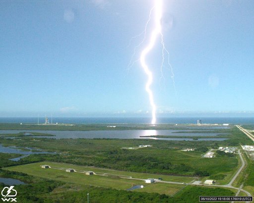Lightning Strikes at Pad 39B