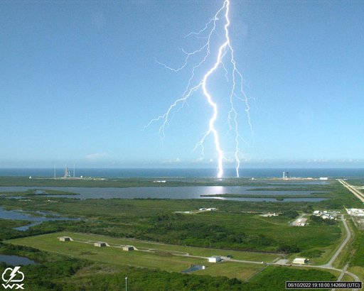 Lightning Strikes at Pad 39B