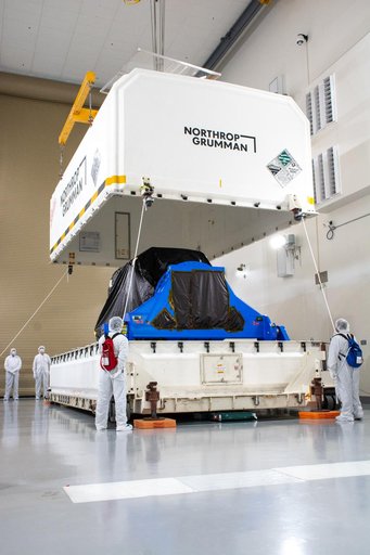 JPSS-2 Spacecraft Uncrating and Lift to Vertical