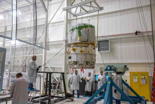 LOFTID Spacecraft Lift RV to Work Stand