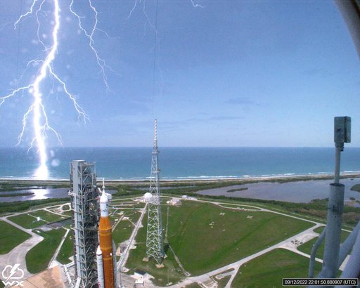 Lightning Strikes at Pad 39B