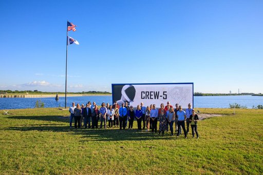 SpaceX Crew-5 Flag Raising