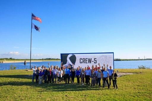 SpaceX Crew-5 Flag Raising