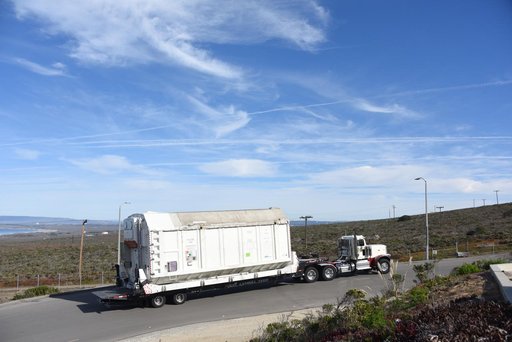 SWOT Spacecraft Transport from Astrotech to SpaceX Facility
