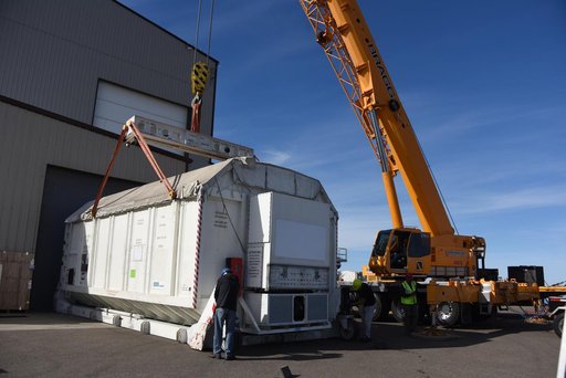 SWOT Spacecraft Transport from Astrotech to SpaceX Facility
