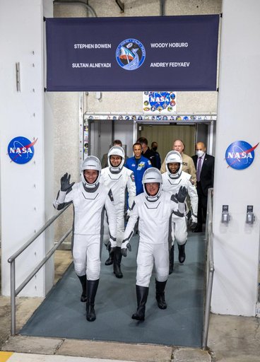 NASA’s SpaceX Crew-6 Launch - Astronauts walkout at O&C
