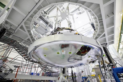 Artemis II Heat Shield Installation