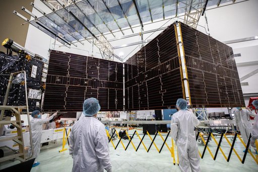 NASA's Psyche Solar Array Stowed for Launch