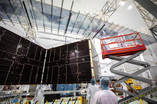 NASA's Psyche Solar Array Stowed for Launch