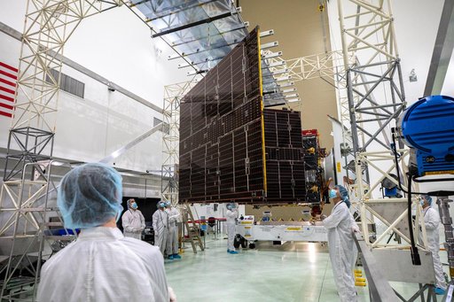 NASA's Psyche Solar Array Stowed for Launch