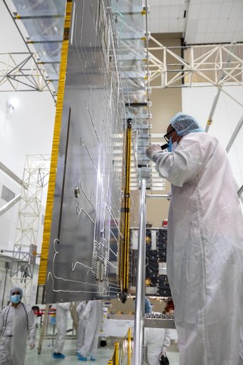 NASA's Psyche Solar Array Stowed for Launch