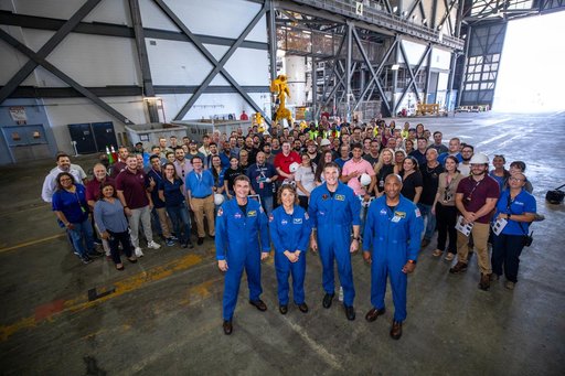 Artemis II Crew with EGS
