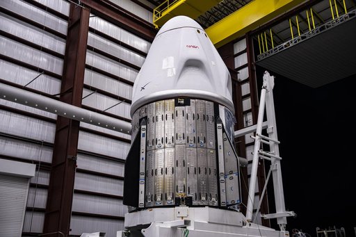 NASA's SpaceX Crew-7 Dragon Arrives At LC 39A