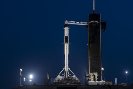 NASA's SpaceX Crew-7 at LC 39A - Sunset