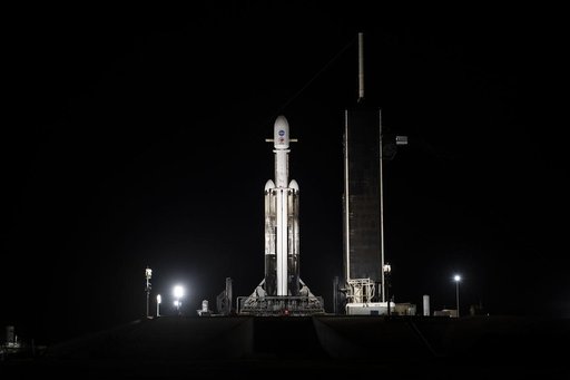 Psyche: SpaceX Falcon 9 Heavy Vertical at LC 39A