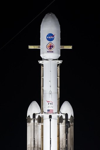 Psyche: SpaceX Falcon 9 Heavy Vertical at LC 39A