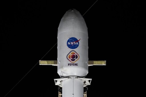 Psyche: SpaceX Falcon 9 Heavy Vertical at LC 39A