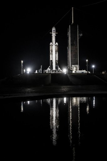 Psyche: SpaceX Falcon 9 Heavy Vertical at LC 39A