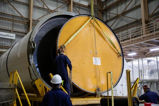 Artemis II Booster Processing - Segment Cover Removal and Inspec