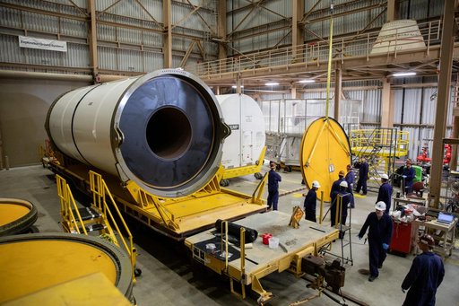 Artemis II Booster Processing - Segment Cover Removal and Inspec