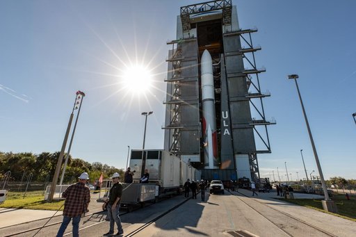 CLPS PM-1 Astrobotic/ULA Rollout for Launch