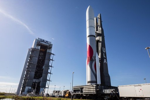 CLPS PM-1 Astrobotic/ULA Rollout for Launch
