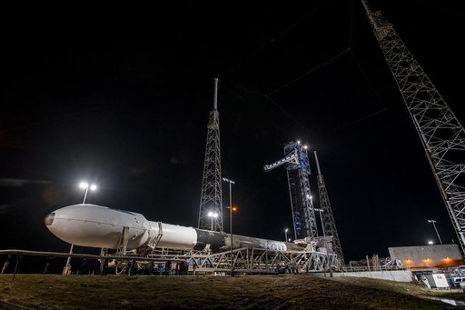 SpaceX PACE Rollout for Launch