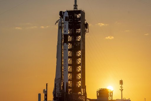 SpaceX Crew-8 Sunset at LC-39A