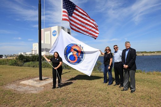 SpaceX Crew-8 Flag Raising