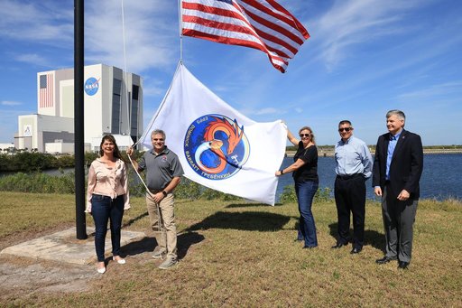 SpaceX Crew-8 Flag Raising
