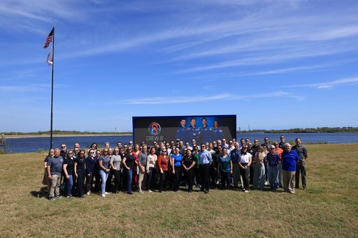 SpaceX Crew-8 Flag Raising