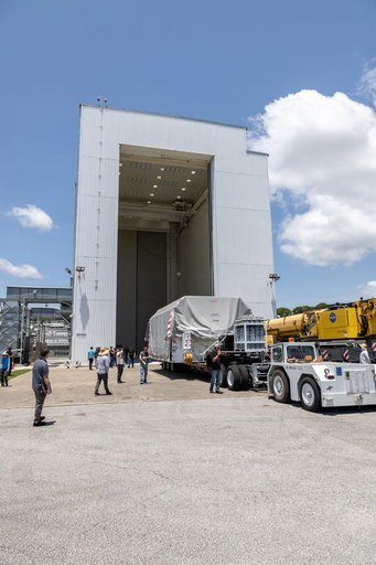 NASA's Europa Clipper Unboxing at Kennedy Space Center