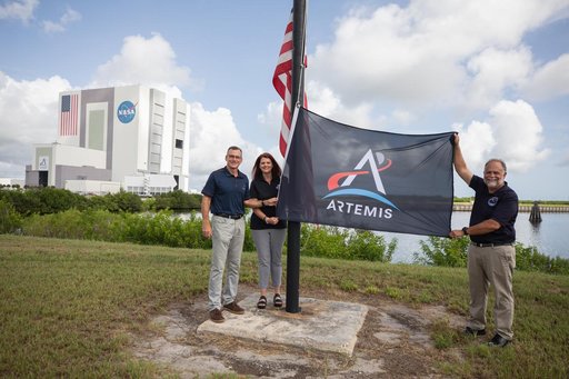 Artemis II Flag Raising