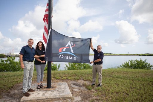 Artemis II Flag Raising