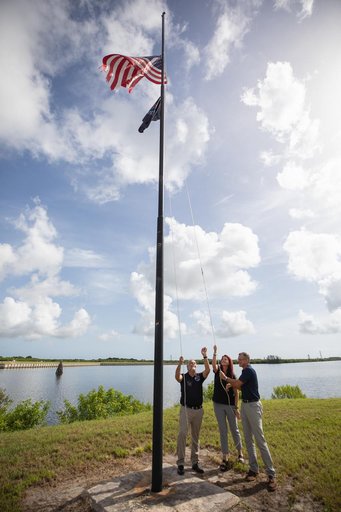 Artemis II Flag Raising