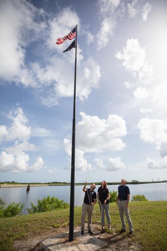 Artemis II Flag Raising