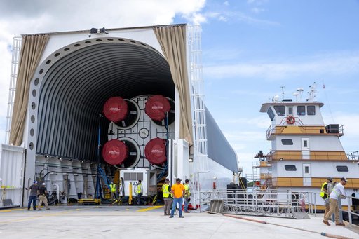 Artemis II Core Stage Arrival at KSC