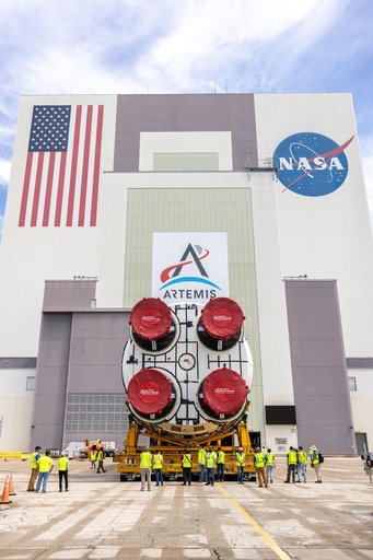 Artemis II Core Stage Transport to VAB