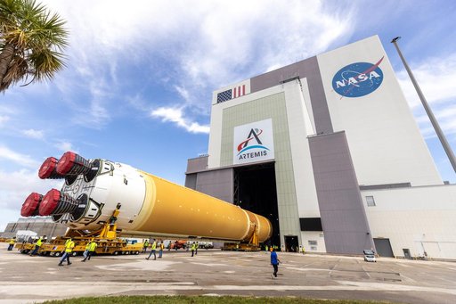 Artemis II Core Stage Transport to VAB
