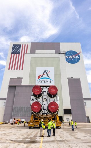 Artemis II Core Stage Transport to VAB
