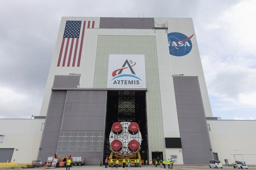 Artemis II Core Stage Transport to VAB