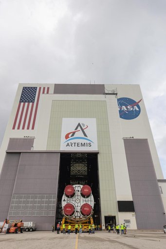 Artemis II Core Stage Transport to VAB